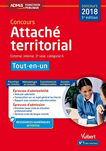 Télécharger Concours Attaché territorial - Catégorie A - Tout-en-un : Concours 2018 (Admis Fonction Publique) Livre PDF Gratuit