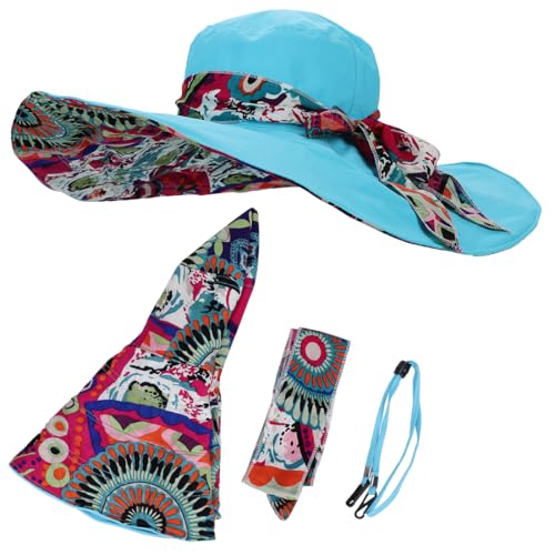 Sombrero de sol reversible con ala grande para mujer miniatura 2