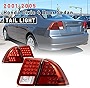 AUTOWIKI Tail Lights LED Rear Lamp For 2001 2002 2003 2004 2005 Honda Civic 4 Door dr Sedan Taillights Assemblies 1 Pair