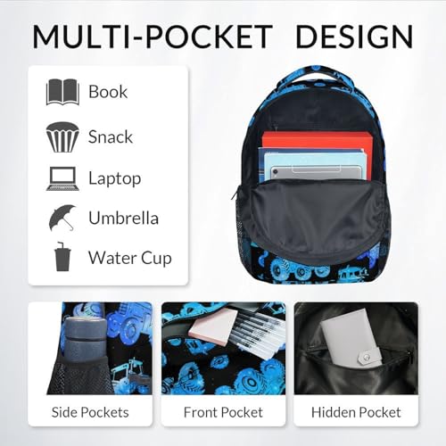 Tractor Backpack for Boys, Kids Backpack School Bookbag for Primary Elementary, Durable, Lightweight, 17 Inch Cool Car Backpack School Essentials4