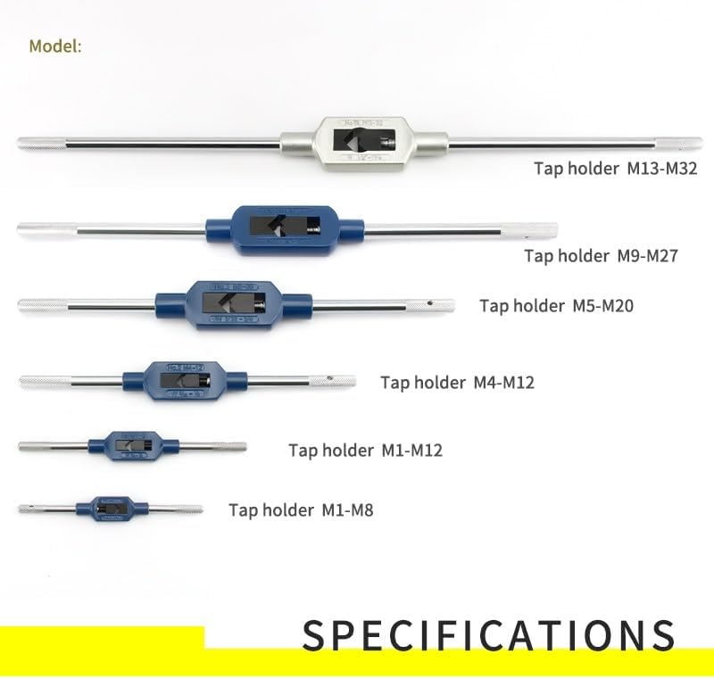 1Pcs Adjustable Hand Tap Wrench Holder Accessories For Taps And Die Set Tapping Tools M1-M32(M9-M27)
