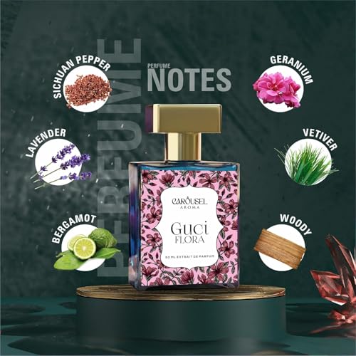Image of Carousel Aroma Guci Flora Perfume Unisex Eau De Parfume | Elegant Fragrance Perfume For men & women| Long-Lasting Floral Perfume | Eau De Perfume 50ML