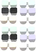 Healifty Caixa de lentes de contato coloridas quadrada para lentes de contato, caixa de lentes de contato para viagem e casa 24 peças