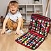 JOYMOMO Toy Car Organizer Carrying Case Compatible with Matchbox Cars, Portable Carrying Container Carrier Holder Fit for 52 Toy Car Storage (Toy Cars Not Included) (52 Slots Red)