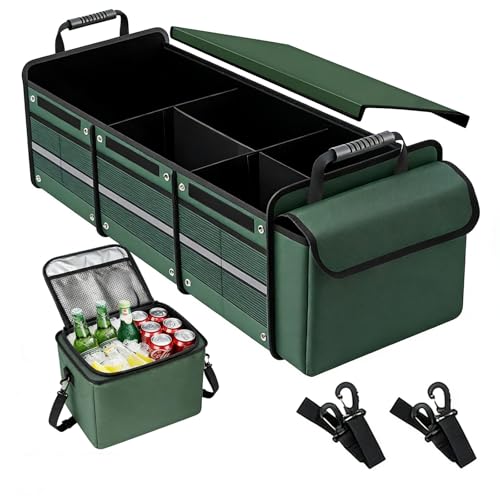Oivjckx Car Trunk Organizer with Cooler Bag, Collapsible...
