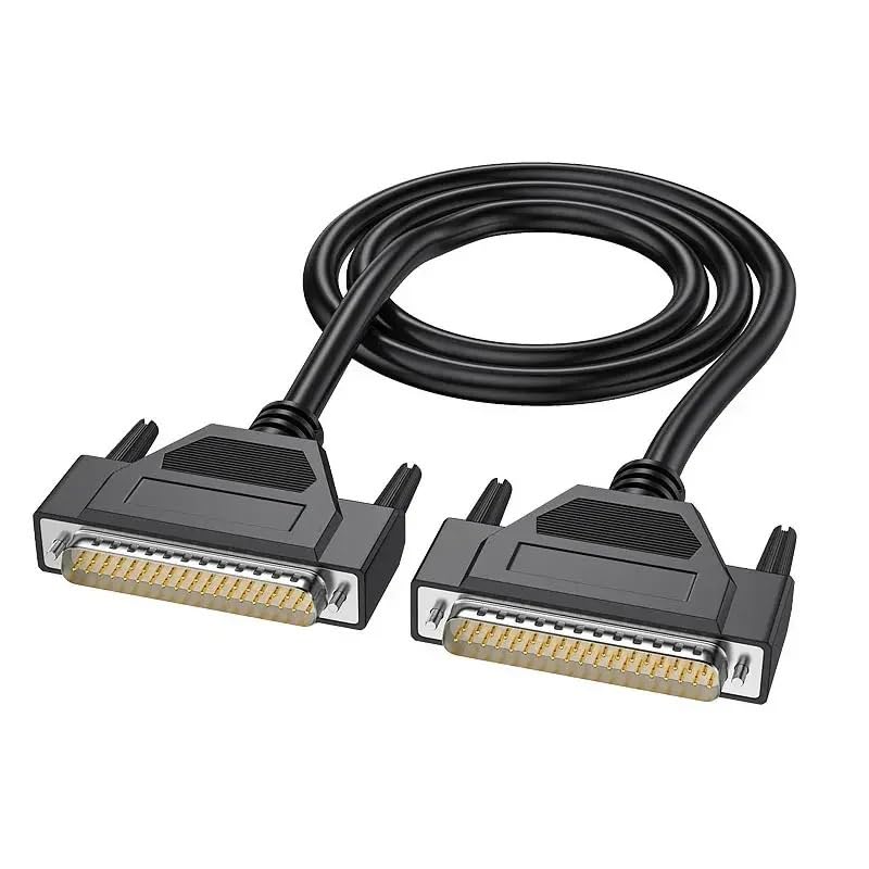 Pure Copper DB37 Connection Cable Connector Male to Male to Female Extension Cord Industrial Grade DB 37 Pin Programmer Line(Male to Male,1 Meter)