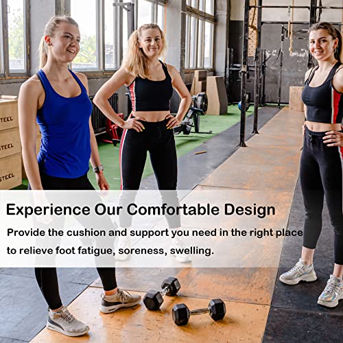 Suaskk Womens Ankle Socks Anti-Blister Cushioned Athletic Running Socks, Size 6-9, White 5 Pairs #TOP7