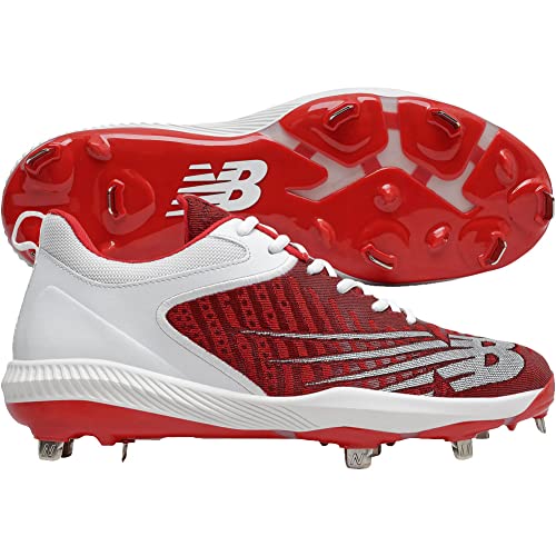 New Balance New Balance Men's FuelCell 4040 V6 Metal Baseball Shoe, Team Red/White, 5 M US