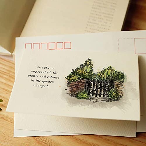 Threetols Autumn Tree Background Clear Stamps for Card Making Scrapbooking and Sentiment Words Transparent Silicone Stamps Photo Album Decor Decoration and DIY Scrapbooking