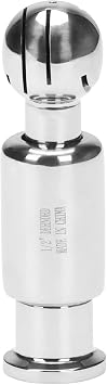 DERNORD Rotary Spray Ball Clamp Type CIP Tank Cleaning Ball 360 Spray Pattern, Stainless Steel 304 1/2" Tri Clamp Connection