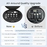 Elebase Multi USB C Kit de câble adaptateur chargeur, avec 1Ft 100W Cordon de charge 6 en 1 Voyage de type C à iOS Boîte d'adaptateur,USB 3.0 OTG,USBC pour Micro Converter,Portable Card Storage,Eject Pin,Transfert de données