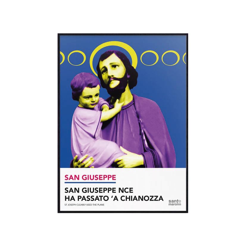 Poster San Giuseppe format A3, un cadeau chrétien idéal pour baptême et communion