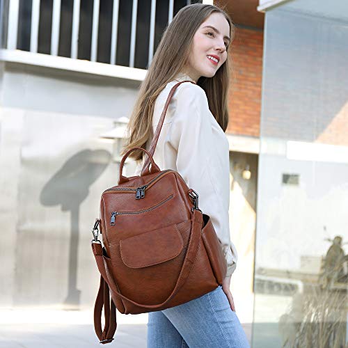 Image of Women Fashion Backpack Purse Waterproof Bookbags Travel Shopping Rucksack Convertible Ladies Shoulder Bag