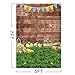 Haboke 5x7ft Durable/Soft Fabric Photo Backdrop for Easter Spring Green Grass and Wood Photograhy Background Party Decorations Supplies Studio Booth Props