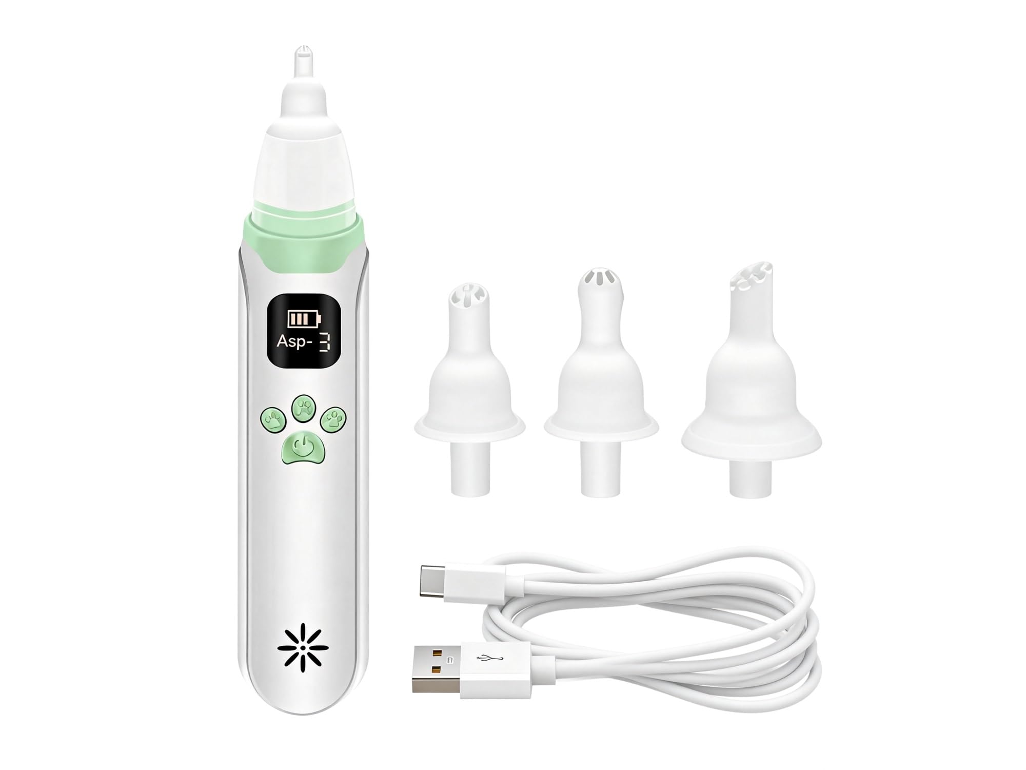 Child Aspirator for Children Snot Clean Child Nose Mucus Booger Remover 3 Suction-Levels, 3 Washable Silicone Tips,Built-in Music Light,Quiet Easy-Clean for Childs/Kids Home Use - 1