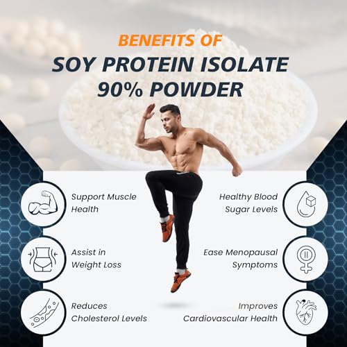 Image of Soy Protein Isolate 90% Powder - 1KG | Vegan, Plant-Based Protein | Non-GMO Formulation | Unflavored