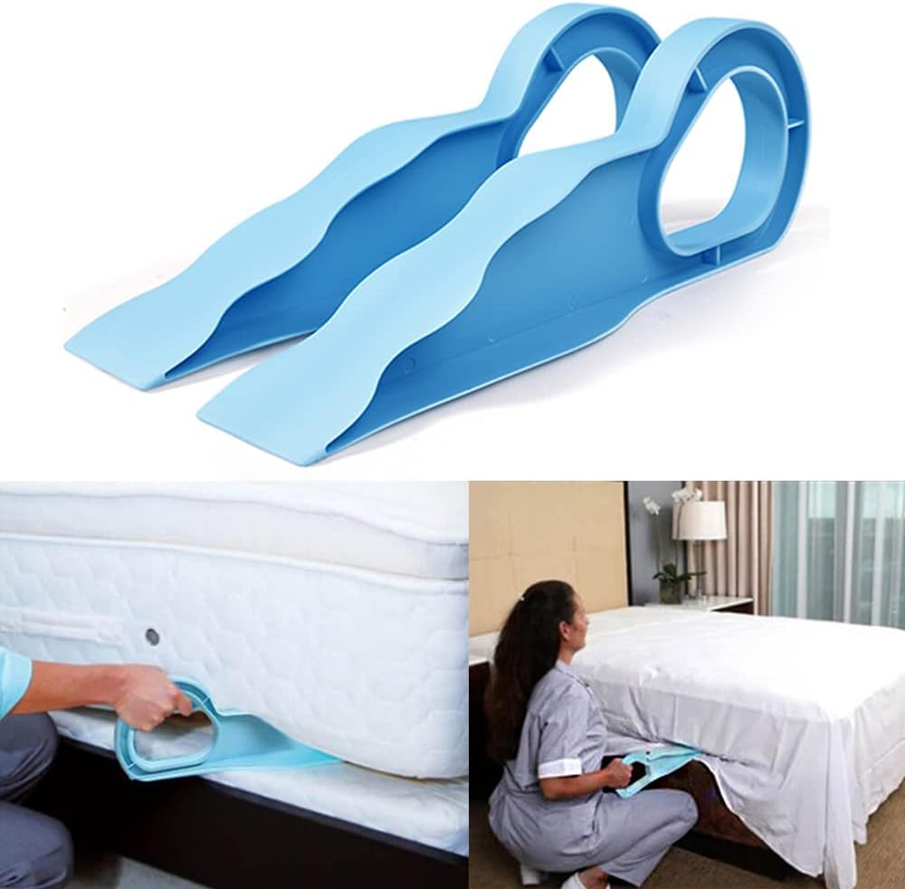 Rushwak Plastic (Pack of 2) Mattress Lifter Tool 2 In 1 Bedsheet Tucker Tool/Stand Bed Lifter Helps Lift And Hold Mattress Wedge Elevator Tool Bed Making Tool Bed Tucker Tool