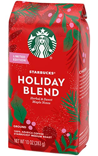 Starbucks Limited Edition Holiday Blend Medium Roast Ground Coffee, 10 oz. Bag (Pack of 2)