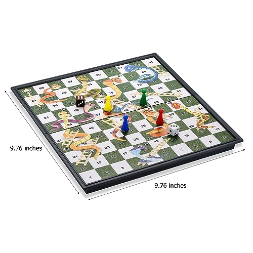Magnetic Snakes and Ladders juego de mesa magnético miniatura 2