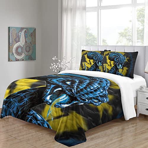 Parure de lit King Size Dark Viper 3D avec finitions soignées - 5