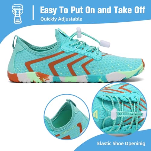 Image of Mishansha Water Shoes for Women Men, Quick-Dry Barefoot Swim Shoes with Drainage Holes, Lightweight Aqua Shoe for Beach Pool River Boating Yoga Walking