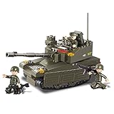 Sluban Military Blocks Army Bricks Toy -Leopard II Main Battle Tank