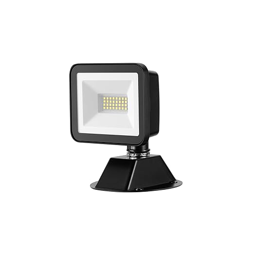EDISHINE LED Flood Light Outdoor, 3400LM 24W LED Security Light, 5000K Daylight White & CRI 70+, IP65 Waterproof Flood Lights Outdoor for Garage, Backyard, Patio, Garden, Porch, Stair