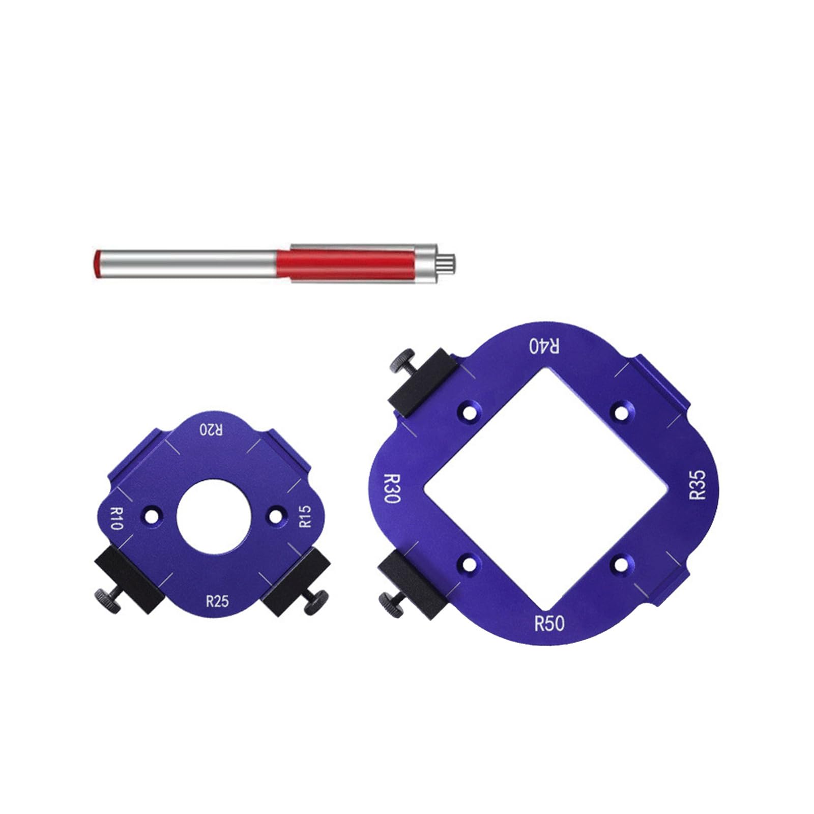 Woodworking Router Templates R10-R50 Jigs Cutting Fillet Template Aluminum Round Corner Mold Router Corner Jigs for Woodworking