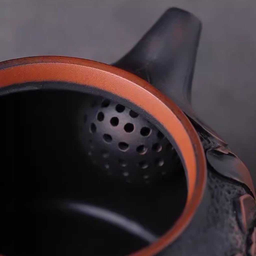 Tea Infuser Tea Kettle Lotus Decorated Teapot Retro Teapot Household Kung Fu Tea Set Hand-carved Teapot Large Capacity Tea Pot Tea Steeper