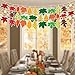 Supla 70 Pcs Fall Leaf Cutouts Fall Cardboard Cutouts Autumn Thanksgiving Leaf Accents Craft Maple Oak Ash Elm Birch Chestnut Leaf Cutout for Fall Classroom School Bulletin Boards Wall Tree Decor
