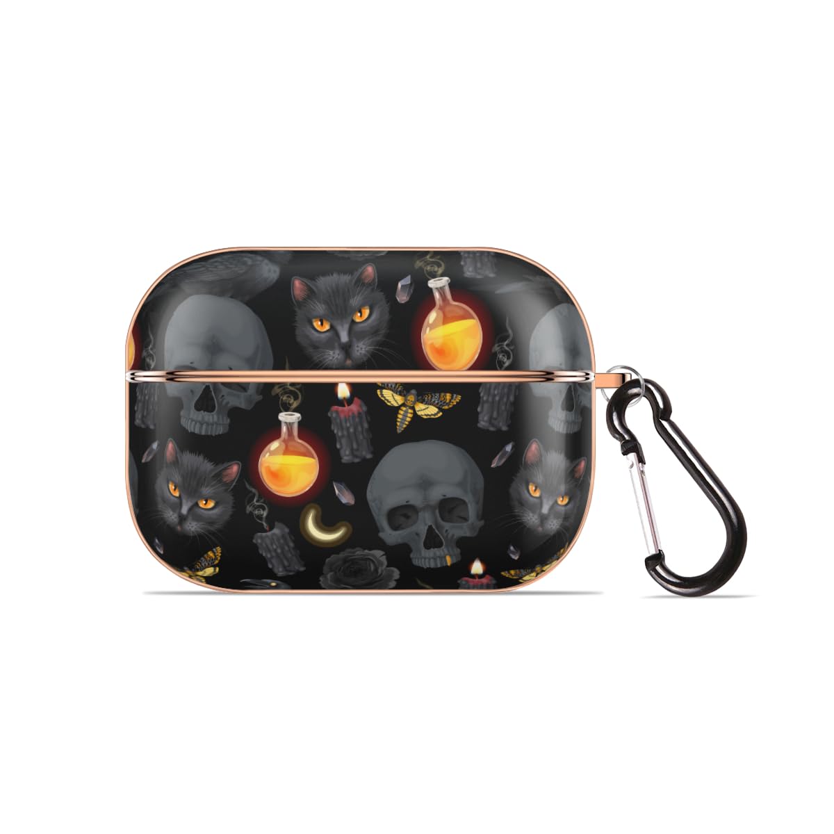 Amazon | AirPods Pro2 ケース ドクロ柄 髑髏柄 黒猫 Pro 第2
