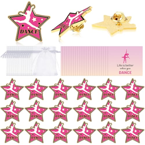 Misdary Dance Gifts Include Ballet Brooch Pins Cards Bags for Dance Party Favors Ballerina Dancer Teacher Team Christmas Gift