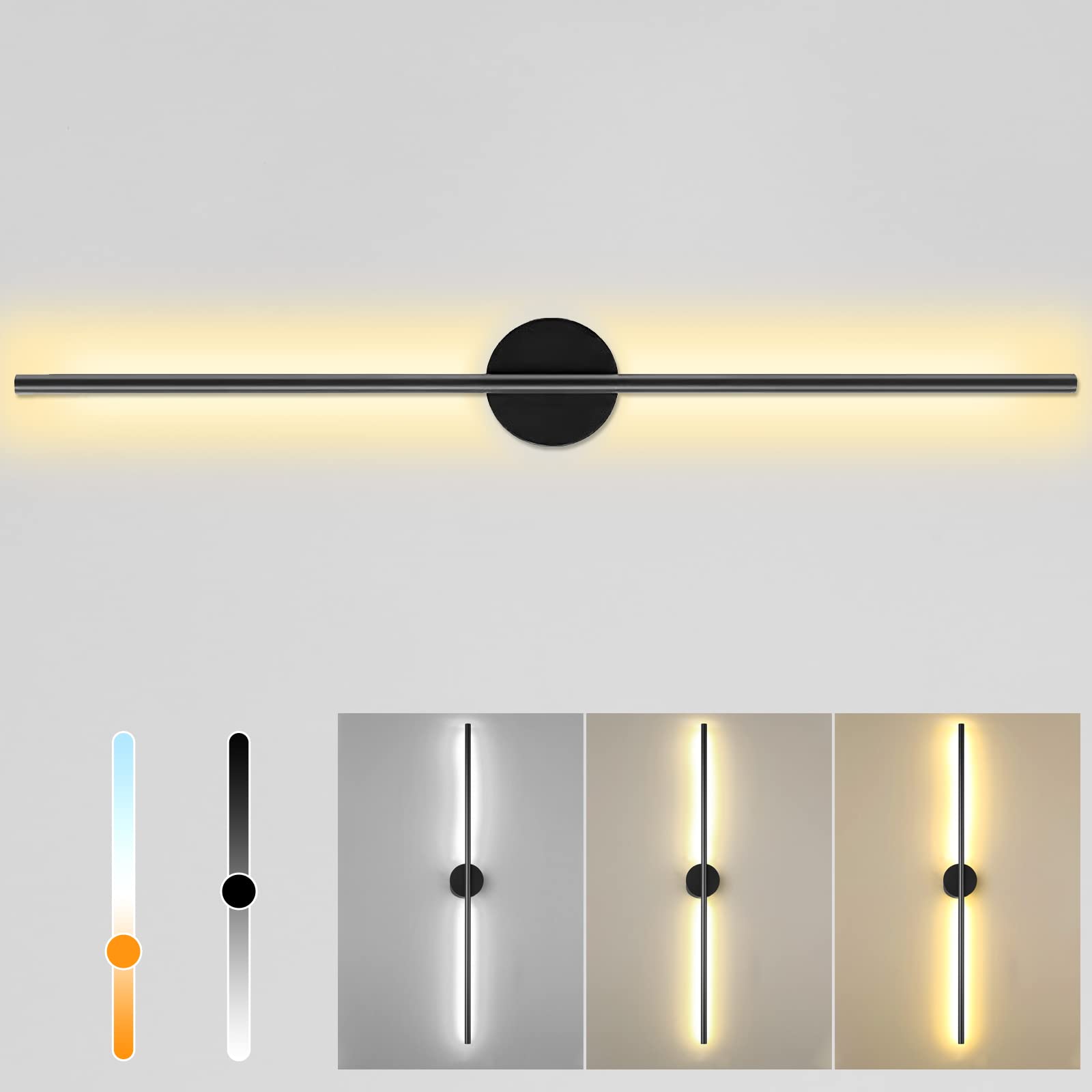Applique murale LED extérieur longue bande moderne pour cour et salon