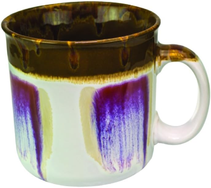 MUG Large Coffee Mugs Set of 4 Beautiful Glazed Ceramic Tea Cups 20 Ounce Coffee Mug, Great Kitchen & Home Decor Gift in Oversized Pastel Mugs (Purple, 4)