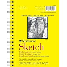 Strathmore 300 Series Sketch Pad, 5.5x8.5 inch, 100 Sheets, Side Wire - Artist Sketchbook for Drawing, Illustration, Art Class Students