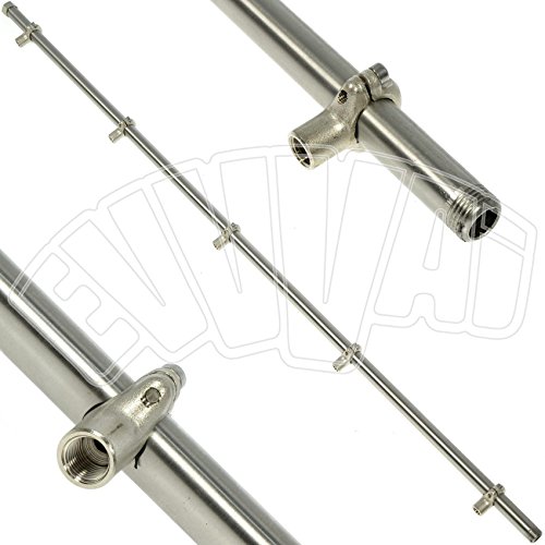 Asta 5 attacchi - 120 cm - in acciaio inox aisi