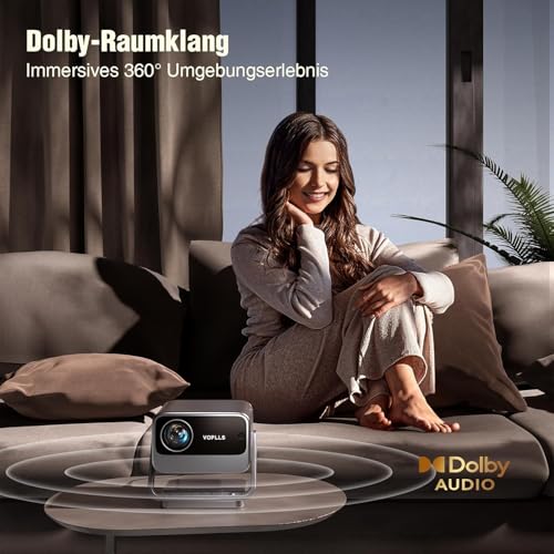 Smart Beamer【Netflix Official & Dolby Audio 】 Autofokus/Trapezkorrektur Beamer WiFi6 Bluetooth Full HD 1080P Video Projektor Heimkino/Outdoor Projector für Handy/PC – Bild 5