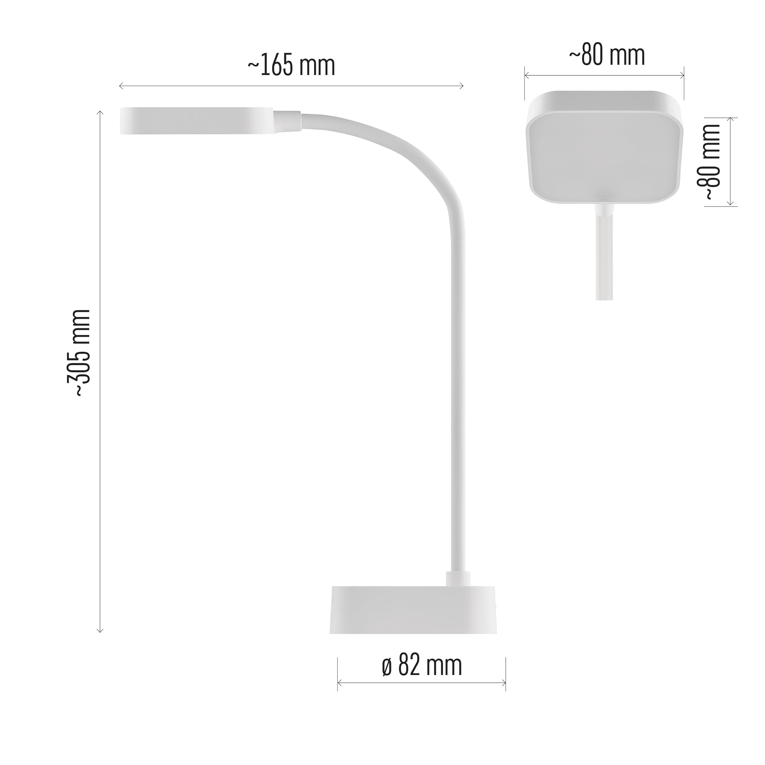 EMOS Lampada da scrivania a batteria EMILY, lampada da tavolo a LED ricaricabile via USB, durata 96 ore, potenza 2 W, luminosità 100 lm, senza fili, flessibile, regolazione continua, cavo di ricarica