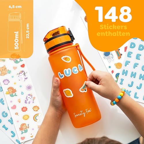 Sweety Fox - Kinder-Trinkflasche Kohlensäure Geeignet 500ml - Orange – Ansicht 2