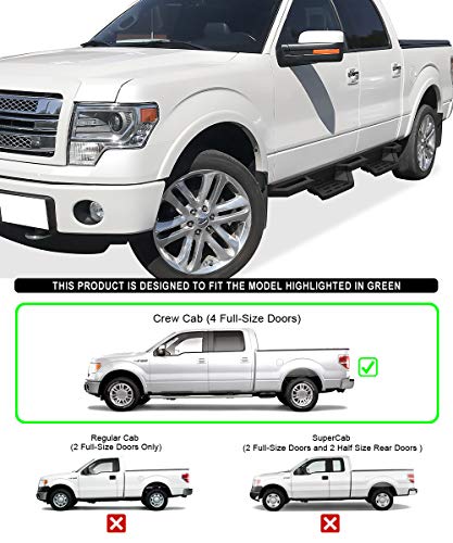 Estribos laterales APS para Ford F150 SuperCrew Cab miniatura 2