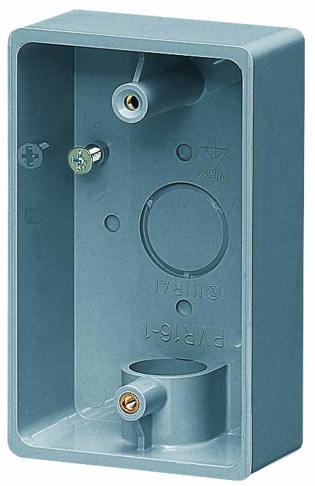 和泉出品 露出スイッチボックス(1ヶ用・2方出)適合管VE16・22 ベージュ (1