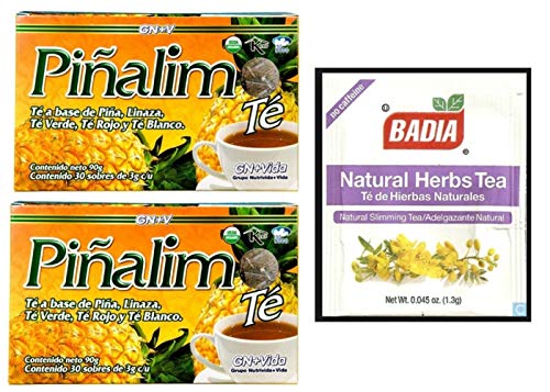 2 Boxes Te Pinalim Tea GN+Vida Weight Loss Tea Diet 60 Day Supply and Natural Herbs Slimming Tea