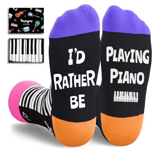 HAPPYPOP Piano Gifts for Pianists - Music Lover Socks for Players, Piano Recital Socks for 13-18 Years Teens Women Men Students Teachers