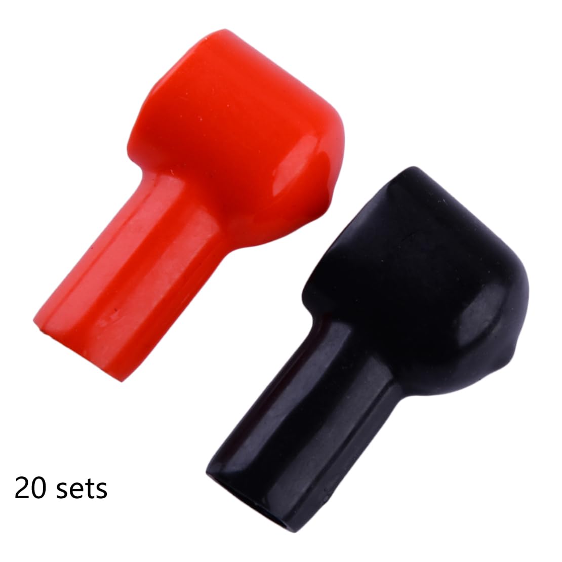 40 Stück 12x20mm Schwarz & Rot Batteriepolabdeckung Flexible Stiefel Isolierende Schutzöse Kappe