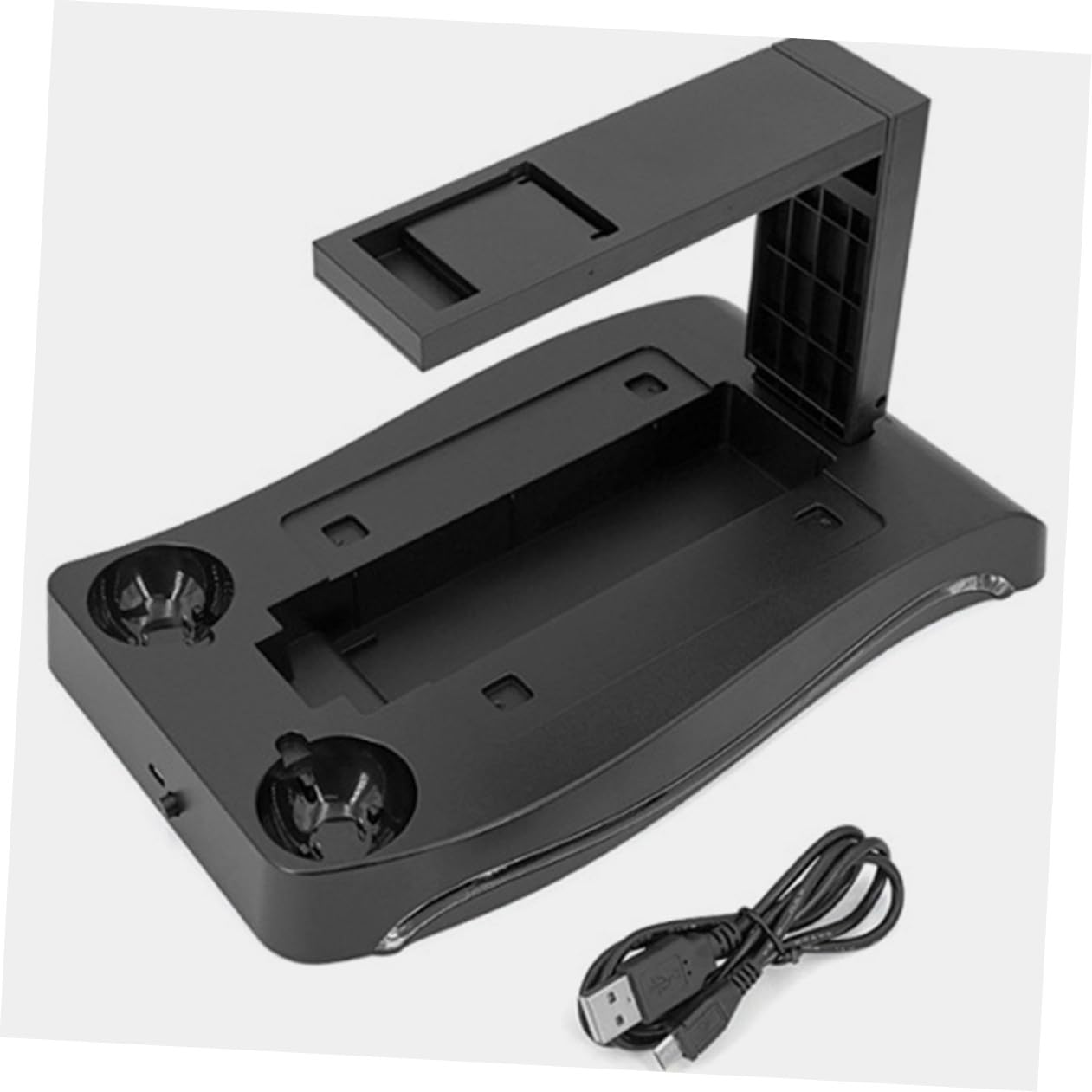 Stazione di Ricarica per Controller Vr, Supporto Verticale in Abs Nero, Base 4 in 1 per Console di Gioco, per Postazione Gaming