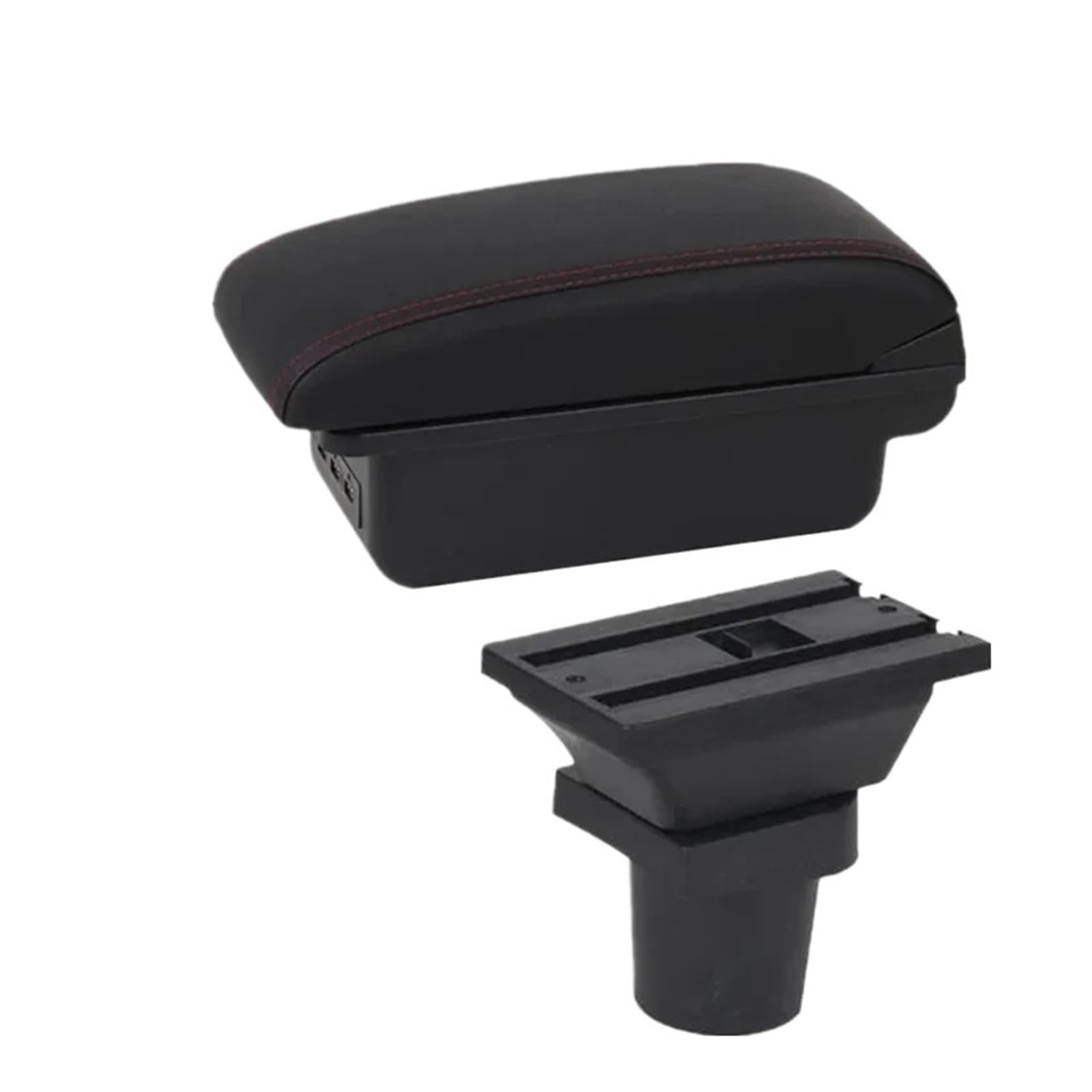 Umdjju B1 Red Line 3Usb For Mitsubishi For Colt 2008-2023 Car Armrest Central Storage Box Retrofit Accessories Car Centre Console Armrest Box(B1 Red Line 3Usb)