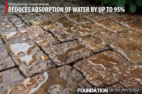 Armor SX5000 WB Natural-Look Penetrating Water-Based Silane Siloxane Concrete Sealer for Concrete, Brick, Pavers, and Natural Stone - 5 Gallon