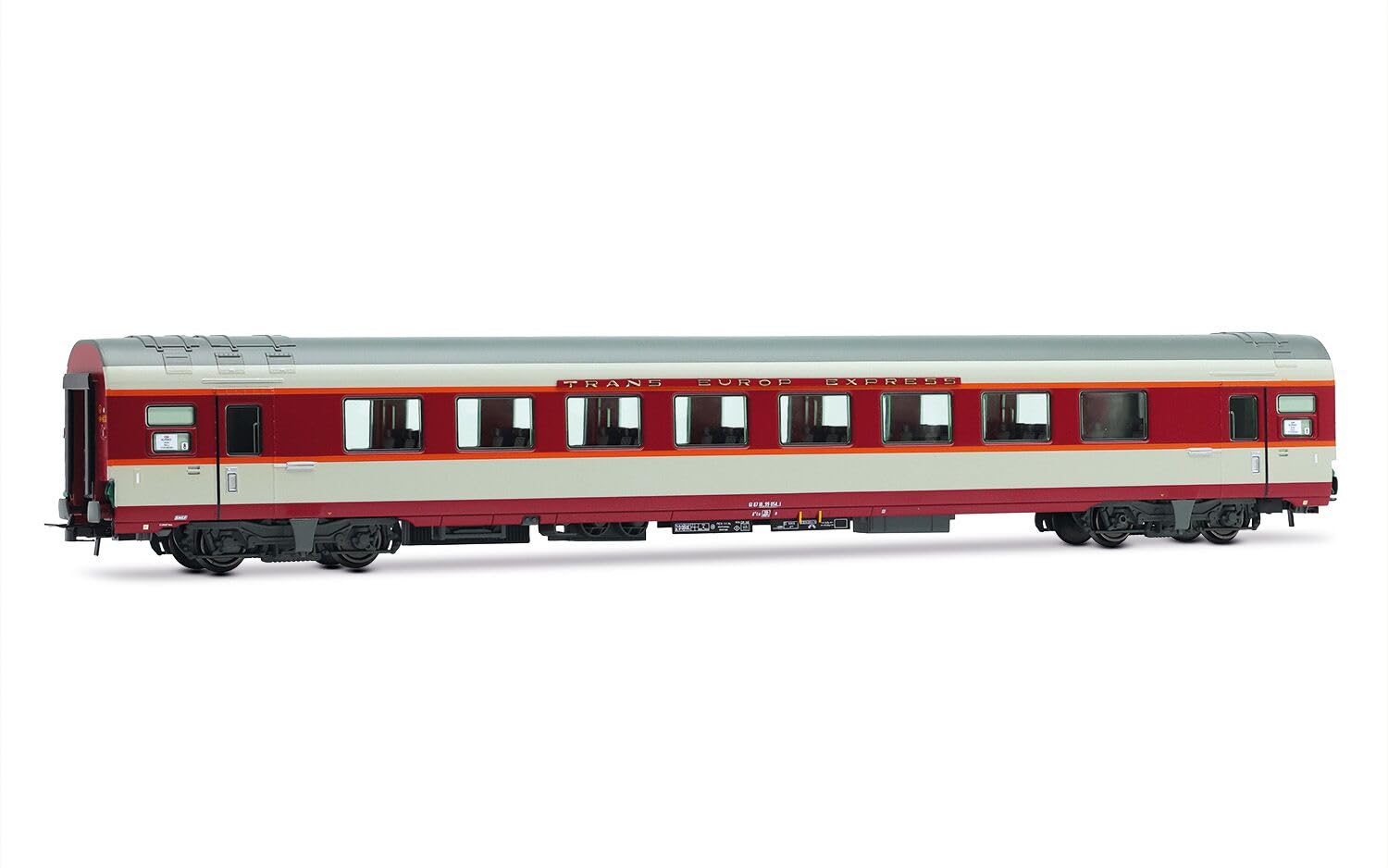 JOUEF HJ4194 SNCF, additional Gran Confort coaches A8tu for TEE Le Kléber, betón grey, ep. IV Passenger Coaches