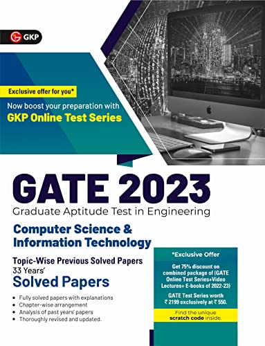 Image of GATE 2023 Computer Science and Information Technology - 33 Years Topic wise Previous Solved Papers