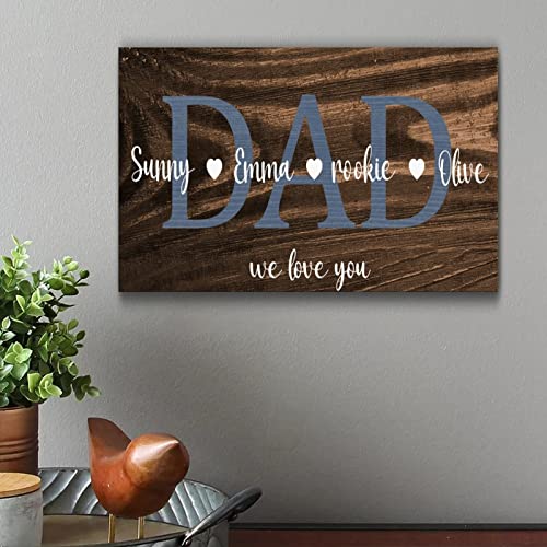 Cadeau personnalisé en bois : plaque murale rustique de 45,7 x 61 cm pour décoration